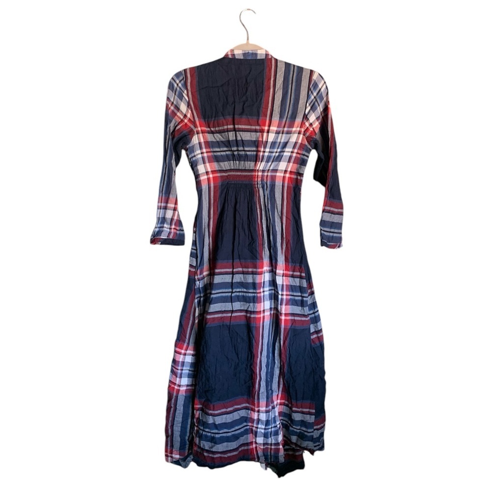 Anthropologie womens long dress size XS Isabella Sinclair tartan boho preppy - Picture 4 of 13